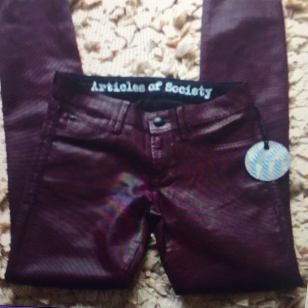 Articles Of Society Mya Coated Skinny Jeans
